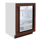 ZLINE 24 in. Touchstone 151 Can Beverage Fridge With Hand Hammered Copper Glass Door (RBSO-HH-24) - (RBSOHH24) -