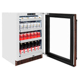 ZLINE 24 in. Touchstone 151 Can Beverage Fridge With Hand Hammered Copper Glass Door (RBSO-HH-24) - (RBSOHH24) -