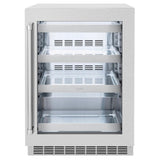 ZLINE 24 in. Touchstone 151 Can Beverage Fridge With DuraSnow® Stainless Steel Glass Door (RBSO-SN-24) - (RBSOSN24) -