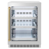 AutographEdition 24 in. Touchstone 151 Can Beverage Fridge With Stainless Steel Glass Door And Champagne Bronze Handle - (RBSOZGS24CB) -