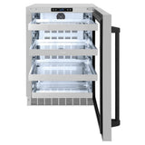 AutographEdition 24 in. Touchstone 151 Can Beverage Fridge With Stainless Steel Glass Door And Matte Black Handle - (RBSOZGS24MB) -