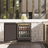 AutographEdition 24 in. Touchstone 151 Can Beverage Fridge With Solid Stainless Steel Door And Champagne Bronze Handle - (RBSOZST24CB) -