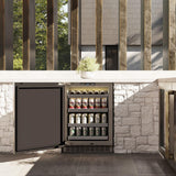 AutographEdition 24 in. Touchstone 151 Can Beverage Fridge With Solid Stainless Steel Door And Polished Gold Handle - (RBSOZST24G) -