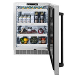 AutographEdition 24 in. Touchstone 151 Can Beverage Fridge With Solid Stainless Steel Door And Matte Black Handle - (RBSOZST24MB) -
