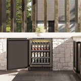 AutographEdition 24 in. Touchstone 151 Can Beverage Fridge With Solid Stainless Steel Door And Matte Black Handle - (RBSOZST24MB) -