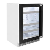 AutographEdition 24 in. Touchstone 151 Can Beverage Fridge With Panel Ready Glass Door And Polished Gold Handle - (RBSPOZ24G) -