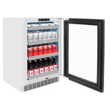 AutographEdition 24 in. Touchstone 151 Can Beverage Fridge With Panel Ready Glass Door And Polished Gold Handle - (RBSPOZ24G) -