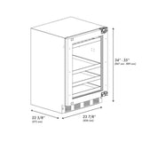 AutographEdition 24 in. Touchstone 151 Can Beverage Fridge With Panel Ready Glass Door And Polished Gold Handle - (RBSPOZ24G) -