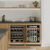 AutographEdition 24 in. Touchstone 151 Can Beverage Fridge With Panel Ready Glass Door And Matte Black Handle - (RBSPOZ24MB) -
