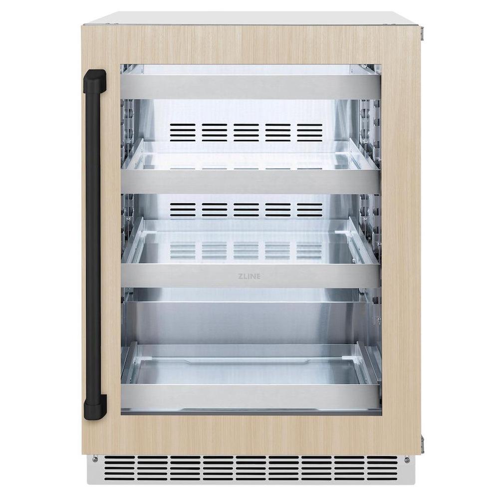 AutographEdition 24 in. Touchstone 151 Can Beverage Fridge With Panel Ready Glass Door And Matte Black Handle - (RBSPOZ24MB) -