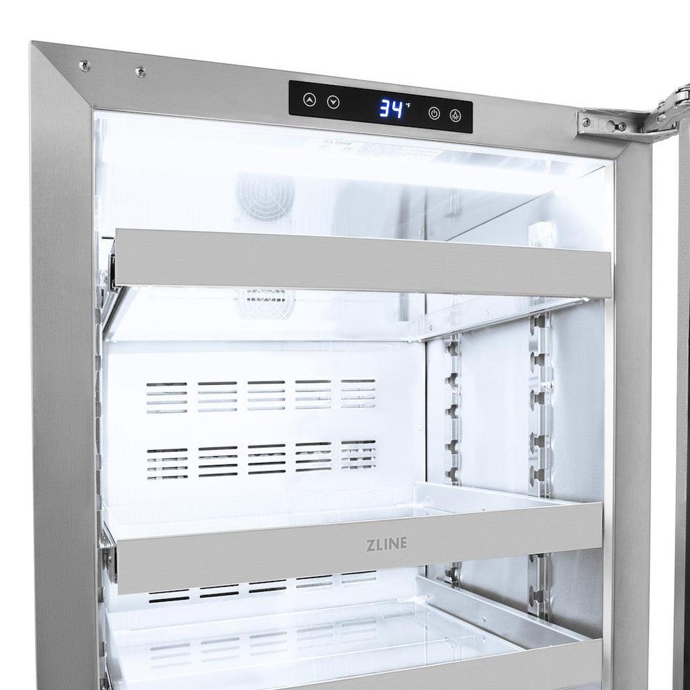 AutographEdition 24 in. Touchstone 151 Can Beverage Fridge With Panel Ready Glass Door And Matte Black Handle - (RBSPOZ24MB) -