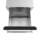 ZLINE 24 in. Touchstone 168 Can Outdoor-Rated Dual Refrigerator Drawer with Black Matte Doors (RDSO-BLM-24) - (RDSOBLM24) -