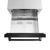 ZLINE 24 in. Touchstone 168 Can Outdoor-Rated Dual Refrigerator Drawer with Black Stainless Steel Doors (RDSO-BS-24) - (RDSOBS24) -