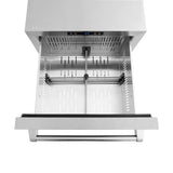 ZLINE 24 in. Touchstone 168 Can Outdoor-Rated Dual Refrigerator Drawer with DuraSnow® Stainless Steel Doors (RDSO-SN-24) - (RDSOSN24) -