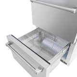 ZLINE 24 in. Touchstone 168 Can Outdoor-Rated Dual Refrigerator Drawer with Stainless Steel Doors (RDSO-ST-24) - (RDSOST24) -