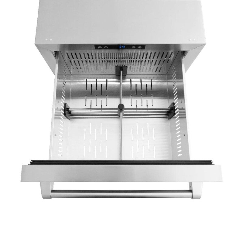 ZLINE 24 in. Touchstone 168 Can Outdoor-Rated Dual Refrigerator Drawer with Stainless Steel Doors (RDSO-ST-24) - (RDSOST24) -