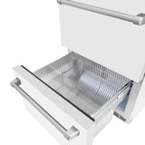 ZLINE 24 in. Touchstone 168 Can Outdoor-Rated Dual Refrigerator Drawer with White Matte Doors (RDSO-WM-24) - (RDSOWM24) -