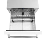ZLINE 24 in. Touchstone 168 Can Outdoor-Rated Dual Refrigerator Drawer with White Matte Doors (RDSO-WM-24) - (RDSOWM24) -