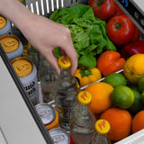 ZLINE Autograph Edition 24 in. Touchstone 168 Can Outdoor-Rated Dual Refrigerator Drawer with Stainless Steel Doors and Matte Black Handles (RDSOZ-ST-24-MB) - (RDSOZST24MB) -