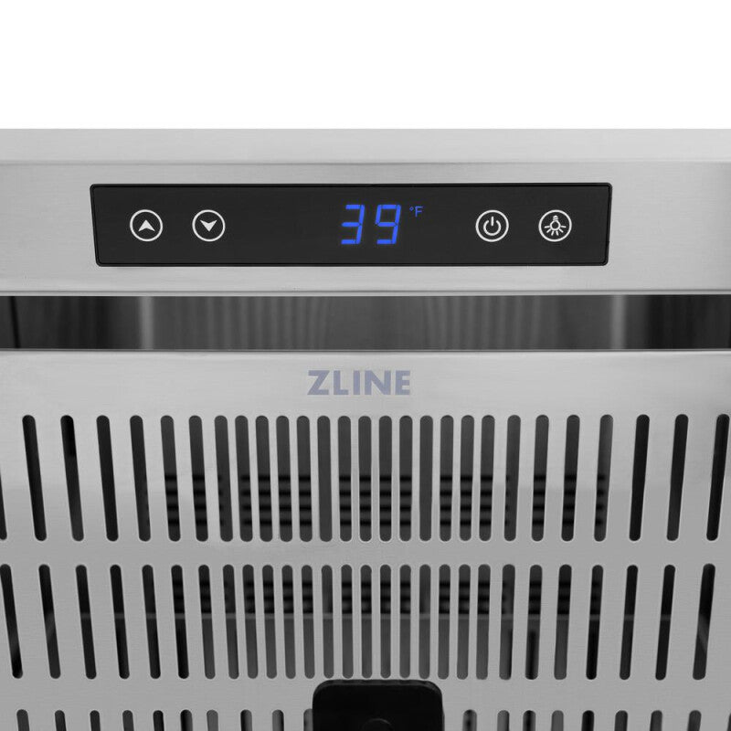 ZLINE Autograph Edition 24 in. Touchstone 168 Can Outdoor-Rated Dual Refrigerator Drawer with Stainless Steel Doors and Matte Black Handles (RDSOZ-ST-24-MB) - (RDSOZST24MB) -