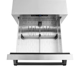 ZLINE Autograph Edition 24 in. Touchstone 168 Can Outdoor-Rated Dual Refrigerator Drawer with Stainless Steel Doors and Matte Black Handles (RDSOZ-ST-24-MB) - (RDSOZST24MB) -