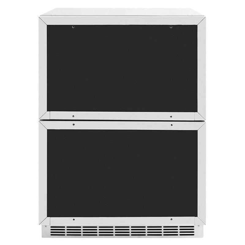 ZLINE 24 in. Touchstone 168 Can Outdoor-Rated Dual Refrigerator Drawer with Panel-Ready Doors (RDSPO-24) - (RDSPO24) -