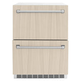 ZLINE 24 in. Touchstone 168 Can Outdoor-Rated Dual Refrigerator Drawer with Panel-Ready Doors (RDSPO-24) - (RDSPO24) -