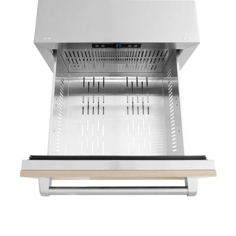 ZLINE 24 in. Touchstone 168 Can Outdoor-Rated Dual Refrigerator Drawer with Panel-Ready Doors (RDSPO-24) - (RDSPO24) -