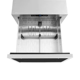 ZLINE Autograph Edition 24 in. Touchstone 168 Can Outdoor-Rated Dual Refrigerator Drawer with Panel-Ready Doors and Champagne Bronze Handles (RDSPOZ-24-CB) - (RDSPOZ24CB) -