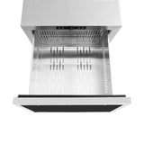 ZLINE Autograph Edition 24 in. Touchstone 168 Can Outdoor-Rated Dual Refrigerator Drawer with Panel-Ready Doors and Matte Black Handles (RDSPOZ-24-MB) - (RDSPOZ24MB) -