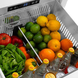 ZLINE Autograph Edition 24 in. Touchstone 168 Can Outdoor-Rated Dual Refrigerator Drawer with Panel-Ready Doors and Matte Black Handles (RDSPOZ-24-MB) - (RDSPOZ24MB) -