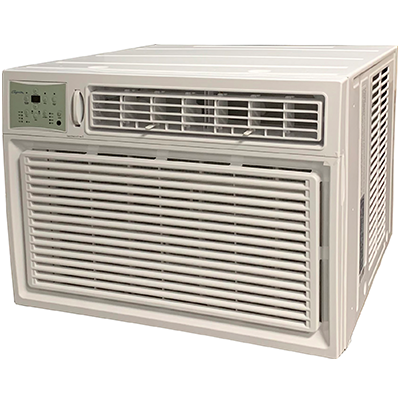 Comfort-Aire REG-183R01 18,000 BTU window air conditioner with electric heat, front view