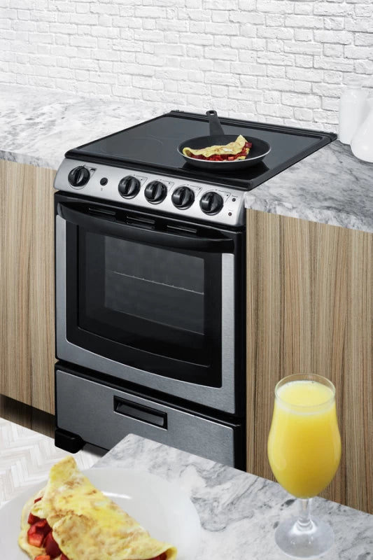 24" Wide Electric Smooth-top Range - (REX2451SSRT)