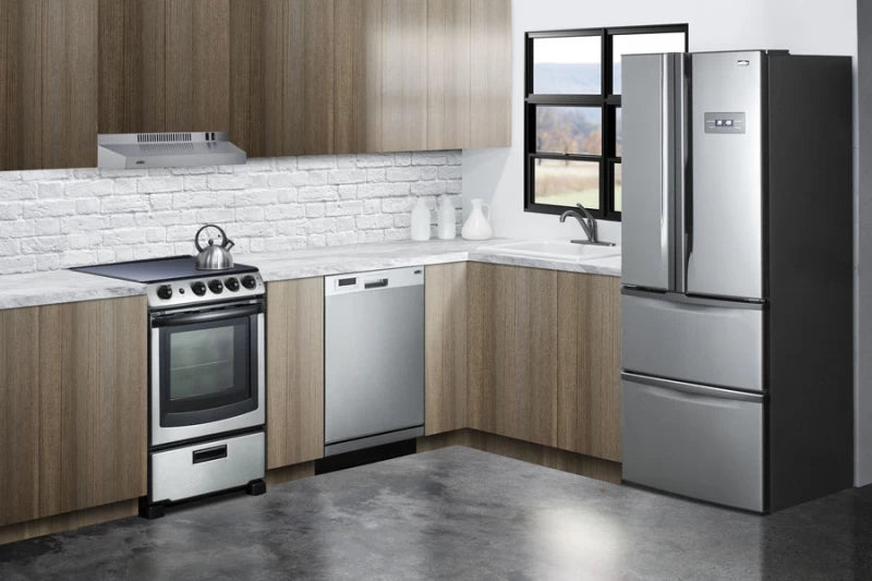 24" Wide Electric Range & Convertible Hood - (REXH24RSS)