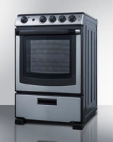 24" Wide Electric Range & Convertible Hood - (REXH24RSS)