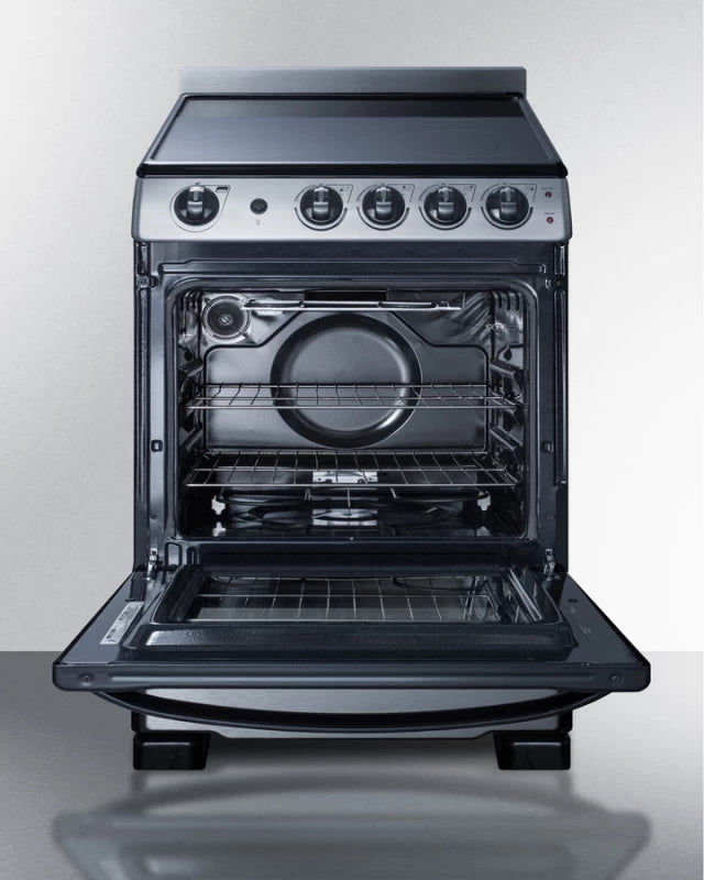 24" Wide Electric Range & Convertible Hood - (REXH24RSS)