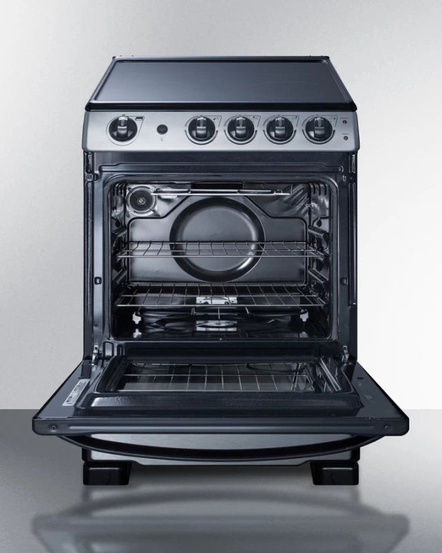 24" Wide Electric Range & Convertible Hood - (REXH24RSS)