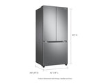 18 cu. ft. Smart Counter Depth 3-Door French Door Refrigerator in Stainless Look - (RF18A5101S9AA)
