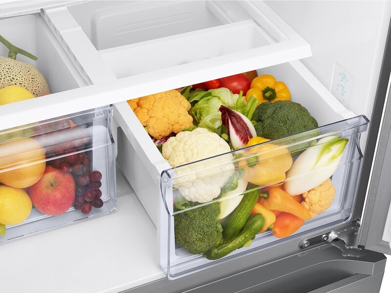 18 cu. ft. Smart Counter Depth 3-Door French Door Refrigerator in Stainless Look - (RF18A5101S9AA)