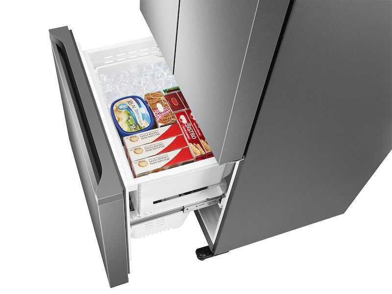 18 cu. ft. Smart Counter Depth 3-Door French Door Refrigerator in Stainless Look - (RF18A5101S9AA)