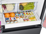 22 cu. ft. Smart 3-Door French Door Refrigerator in Black Stainless Steel - (RF22A4121SG) - SAMSUNG