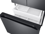 22 cu. ft. Smart 3-Door French Door Refrigerator in Black Stainless Steel - (RF22A4121SG) - SAMSUNG