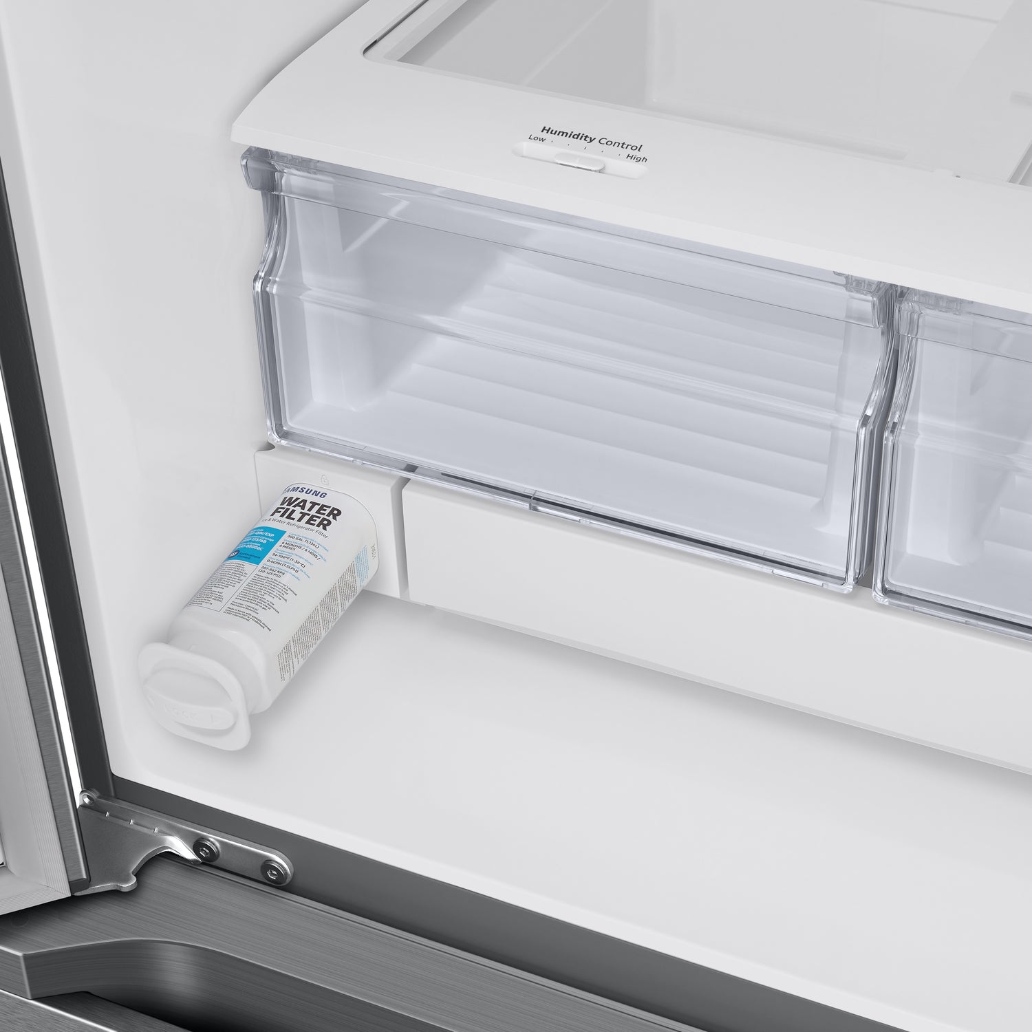 22 cu. ft. Food Showcase Counter Depth 4-Door French Door Refrigerator in Black Stainless Steel - (RF22R7351SG)