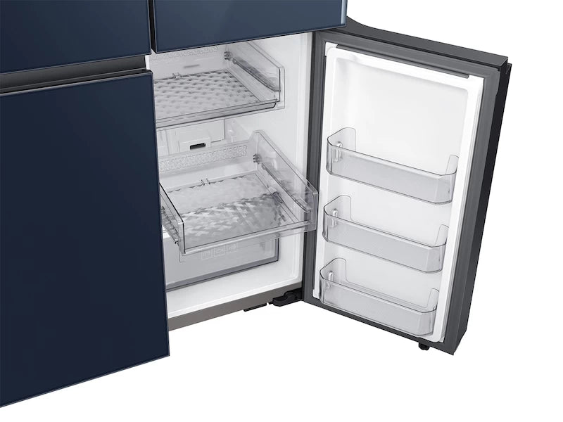 Bespoke Counter Depth 4-Door Flex(TM) Refrigerator (23 cu. ft.) in Navy Glass - (RF23A967541) - SAMSUNG