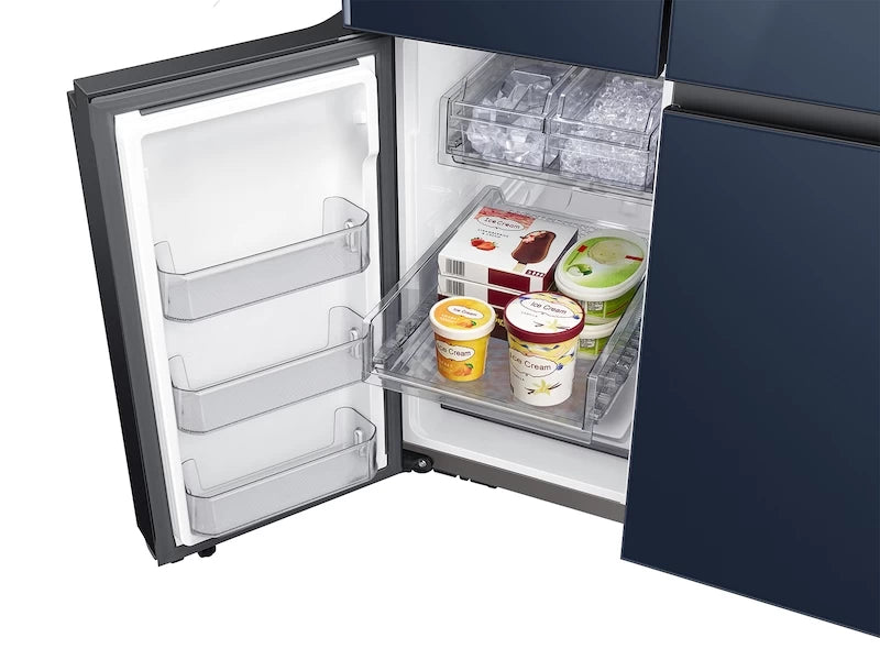Bespoke Counter Depth 4-Door Flex(TM) Refrigerator (23 cu. ft.) in Navy Glass - (RF23A967541) - SAMSUNG
