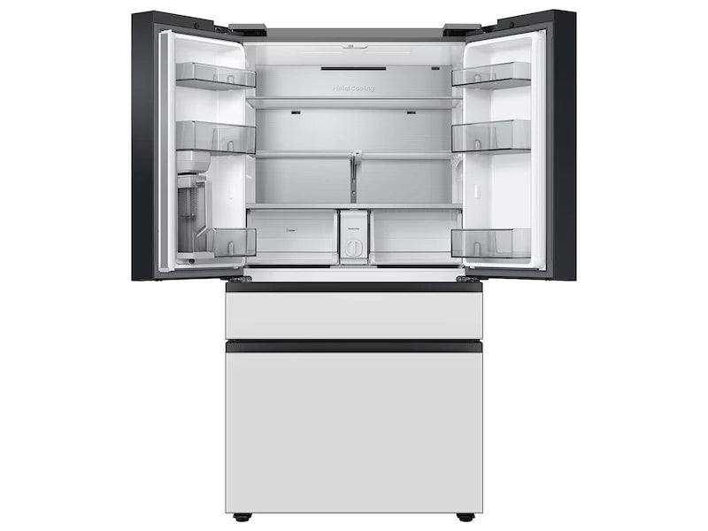Bespoke 4-Door French Door Refrigerator (23 cu. ft.) with AutoFill Water Pitcher in White Glass - (RF23BB820012AA) - SAMSUNG