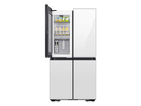Bespoke 23 cu. ft. Counter Depth 4-Door Flex™ Refrigerator with Beverage Zone™ & Auto Open Door in White Glass - (RF23DB970012AA)