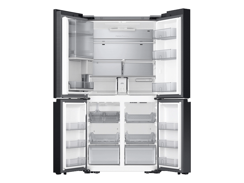 Bespoke Counter Depth 4-Door Flex™ Refrigerator (23 cu. ft.) with Beverage Zone™ and Auto Open Door in Stainless Steel - (RF23DB9700QLAA)