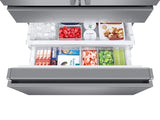 23 cu. ft. Counter Depth 4-Door French Door Refrigerator with Polygon Handles in Stainless Steel - (RF23M8090SG)