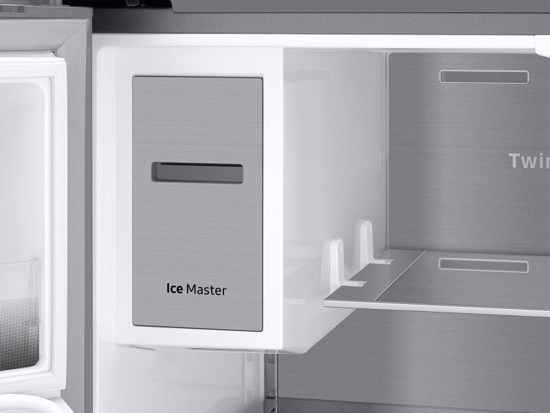 23 cu. ft. Counter Depth 4-Door French Door Refrigerator with Polygon Handles in Stainless Steel - (RF23M8090SG)